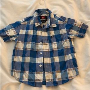 Boys plaid Quicksilver button down shirt. Size 2T